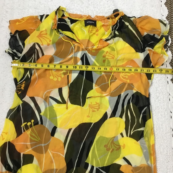 The Kooples Paris Short Yellow Floral Dress Frilly Sleeves 2 - Picture 6 of 9